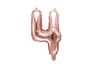 balon foliowy wys:40cm(16") Cyfra "4" rosegold