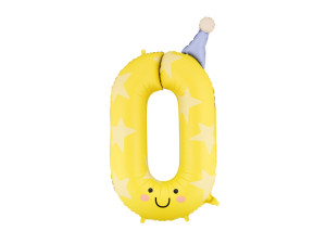 Balon foliowy Cyfra ''0'' 113cm żółty