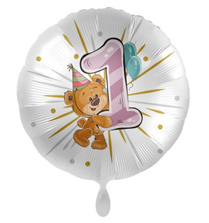 Balon foliowy Adikbal 18'' (43 cm) Roczek miś