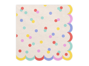 20szt. Serwetki Konfetti 33cm x 33cm mix