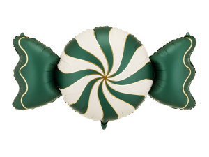 Balon foliowy Cukierek 113cm x 54cm beżowo-zielony