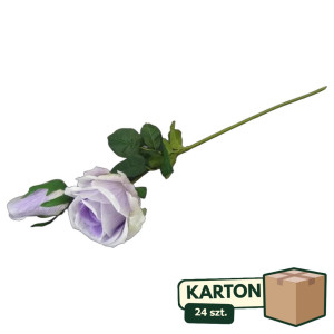 24szt Sztuczna Róża 3D na Łodydze wys:70cm szer:9cm