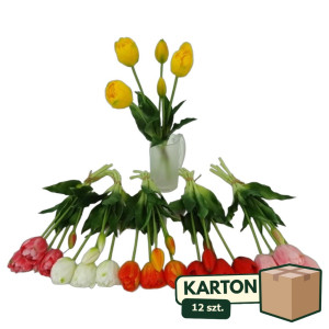 12szt bukiet tulipanów gumowych 3+2 wys:40cm
