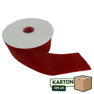 100szt wstążka welurowa (CHN)owa (CHN) 5cm x 10y