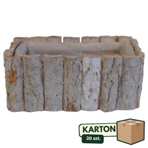 20szt osłonka z kory wys: 11cm szer: 26cm x 13cm