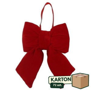72szt kokarda welurowa wys: 18cm szer: 13cm czerwona
