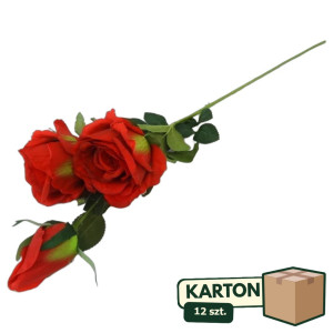 12szt róża gałązkowa 3D 2+1 wys: 83cm