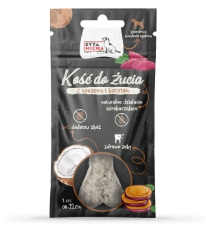 SYTA MICHA Kość do żucia dla psa kokos z batatem 12cm