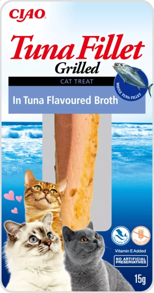 INABA Grillowany Filet z Tuńczyka w Bulionie z Tuńczyka dla Kota 15g
