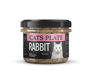 Zestaw 24 słoików Cats Plate Rabbit 180g