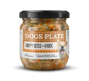 Dogs Plate Happy Bites z wieprzowiną 380g