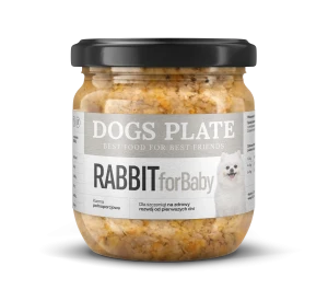 Zestaw 24 słoików - Dogs Plate for Baby Rabbit 360g