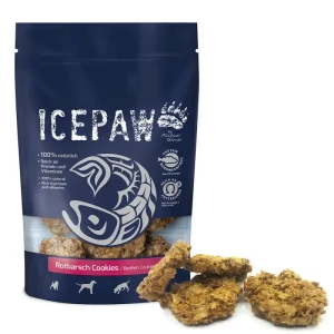 ICEPAW Rotbarsch Cookies ciasteczka z karmazyna dla psów 100g