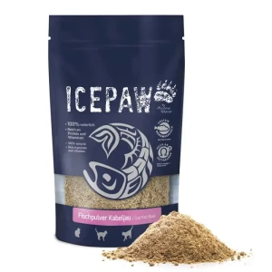 ICEPAW Fischpulver – przysmak suszony dorsz dla kotów 200g