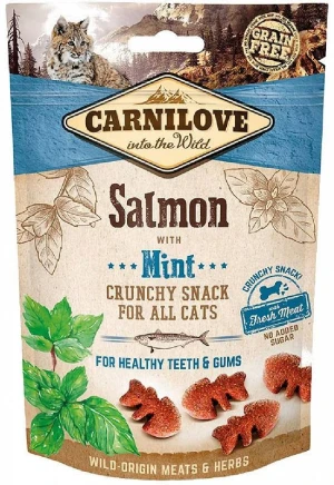 CARNILOVE Crunchy Snack Salmon & Mint - Łosoś z miętą dla Kota 50g