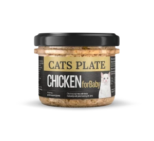 Zestaw 48 słoików - Cats Plate for Baby Chicken 180g