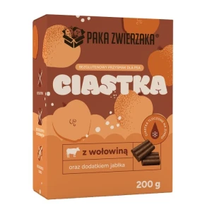 PAKA ZWIERZAKA Ciastka dla psa - Wołowina z jabłkiem 200g