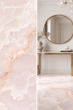 Tele di Marmo Onyx Pink 120x278 Lappato Imitacja Kamienia