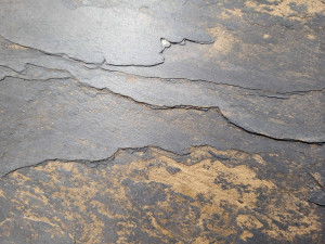 Fornir kamienny Slate Black Gold Line XXL | 122x244x0,2 cm