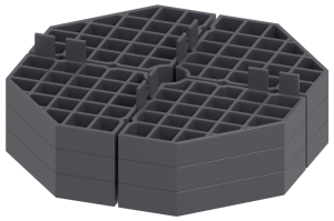 Plastikowa podkładka podpora tarasowa pod płyty 16 mm czarna DDP 016
