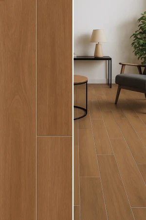 Płytka Gresowa Drewnopodobna Royal Brown Matowa | 120x20x0,8 cm