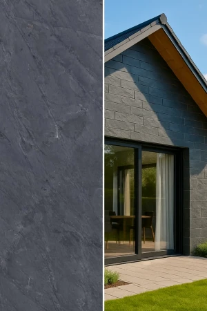Płytka z łupka Black Slate | 60x30x1,2 cm