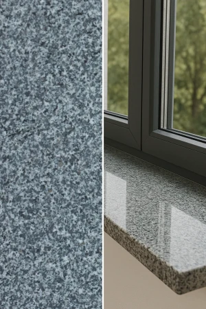 Parapet granitowy grafitowy polerowany G654 NEW | 122x33x2 cm