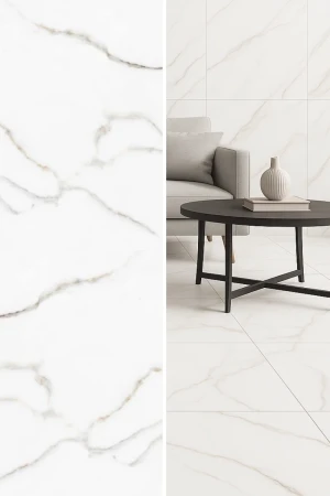 Gres Marble Calacatta Lite polerowany | 60x60x0,9 cm