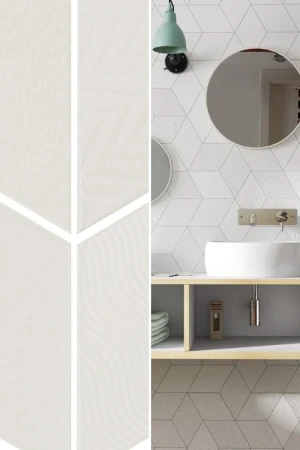 Płytka Rhombus White | 14x24