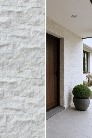 Kamień dekoracyjny marmurowy Pure White | 7x30 cm