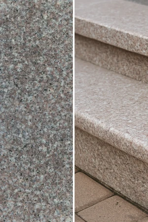Schodek Granitowy Płomieniowany Bullnose G664 | 120x35x2 cm