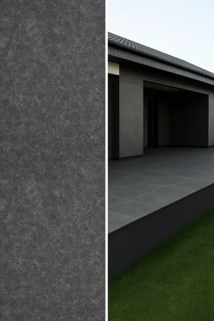 Płytka bazaltowa płomieniowana Bazalt Black G690 | 60x60x3 cm