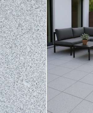 Płytka granitowa szara płomieniowana G603 new | 60x60x3 cm