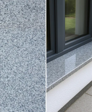 Parapet granitowy szary polerowany G603 New | 182x33x2 cm