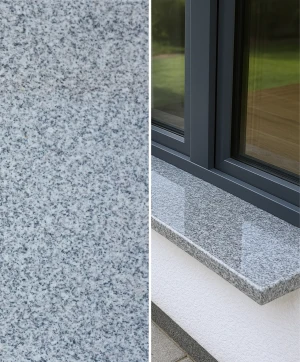 Parapet granitowy szary polerowany G603 New | 92x33x2 cm