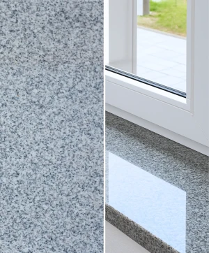 Parapet granitowy szary polerowany G603 New | 122x33x2 cm
