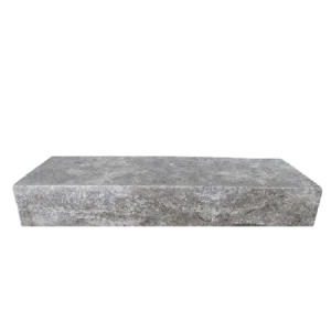 Trawertyn Blok Schodowy Silver Latte Greige Bębnowany Szlif 100x35 gr.15 cm