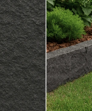 Palisada łupana Obrzeże G690 Bazalt Black | 100x20x5 cm