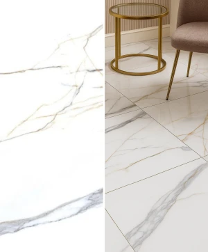 Gres Marble Grey Gold polerowany | 60x60x0,8 cm