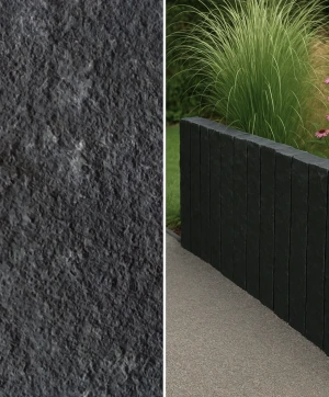 Palisada łupana Obrzeże Wapienne Kadappa Black Limestone | 100x10x10 cm
