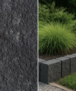 Palisada Obrzeże Wapienne Kadappa Black Limestone | 100x20x5 cm