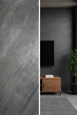 Fornir kamienny Line Black XXL | 122x244x0,2 cm