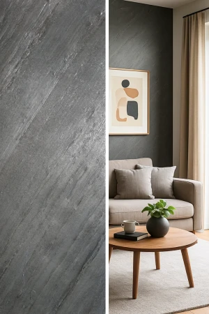 Fornir kamienny Line Black | 122x61x0,2 cm