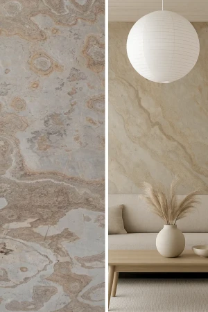 Fornir kamienny Autumn Cream | 122x61x0,2 cm