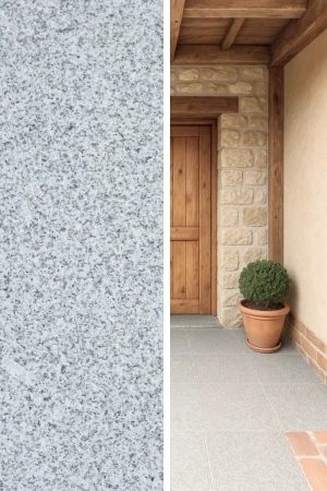 Płytka granitowa szara płomieniowana G603 New | 30,5x61x1 cm