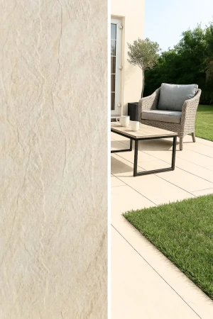 Gres 20mm City Grande Lavastone Beige | 120x60x2 cm