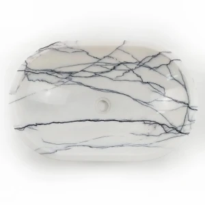 Umywalka Marmurowa Lilac Biały Polerowana | 40x57,5x14,5 cm