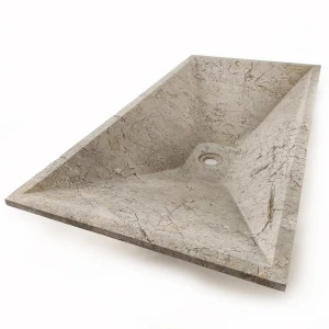 Umywalka Marmurowa Tundra Grey Szary Polerowana | 86,3x41,8x15,2 cm