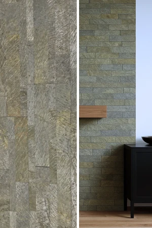 Fornir Samoprzylepny Panel 3D Gold Green | 15x60x0,2 cm