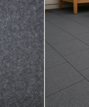 Płytka czarna płomieniowana Bazalt Black G690 | 60x60x2 cm